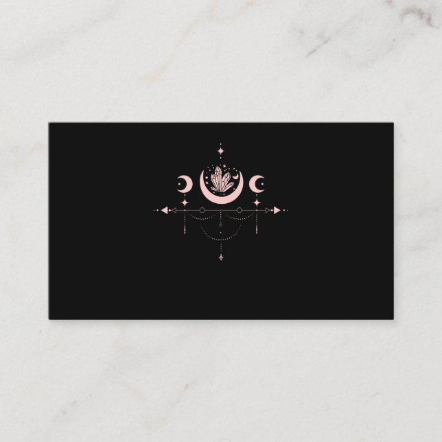 Witchy Pastel Goth Moon Business Card (Front)
