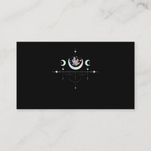 Witchy Pastel Goth Moon Cute Business Card
