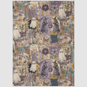 Witchy Patchwork in Purple and Blues Unique Gifts Tissue Paper