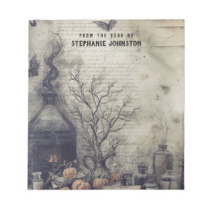 Witchy Potion Dark Academia Aesthetic Pumpkins Notepad