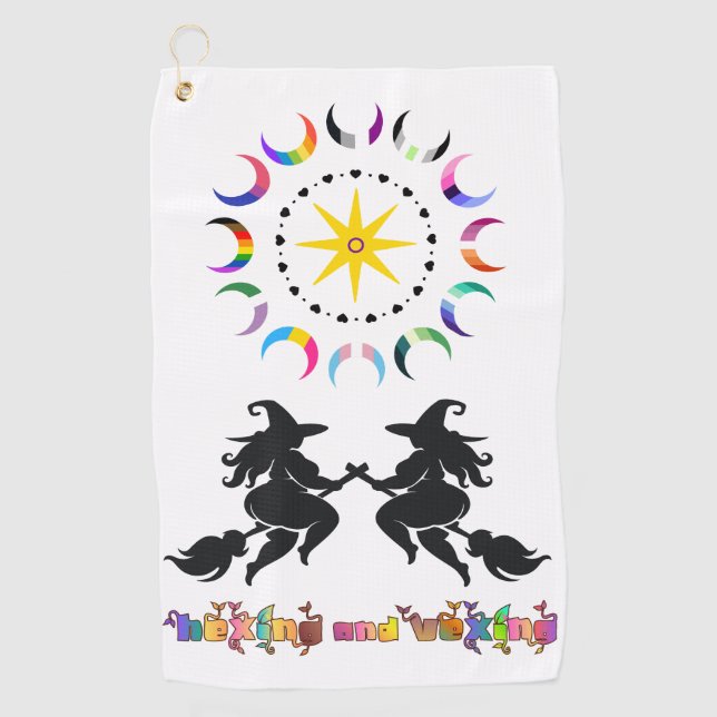 Witchy Queer Pride Golf Towel (Front)