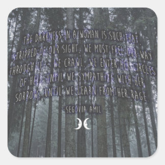 Witchy Quote by Segovia Amil Square Sticker