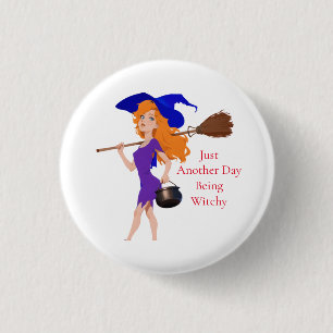 Witchy Redhead Thunder_Cove 3 Cm Round Badge
