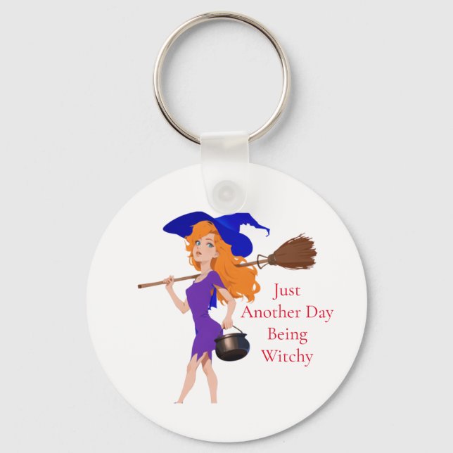 Witchy Redhead Thunder_Cove  Key Ring (Front)