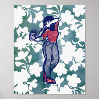 Witchy Rose Modern Witch Pagan Roses Poster