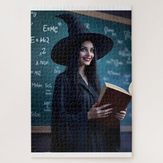 Witchy Science Teacher – Magical Classroom  Jigsaw Puzzle