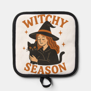 Witchy season pot holder