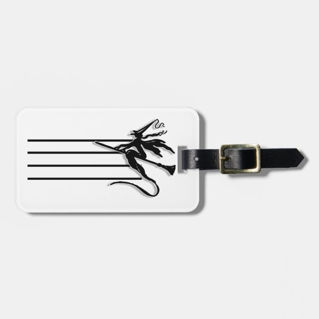 Witchy Silhouette Luggage Tag (Front Horizontal)