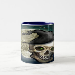 Witchy Skull Two-Tone Coffee Mug