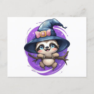 Witchy Sloth Postcard