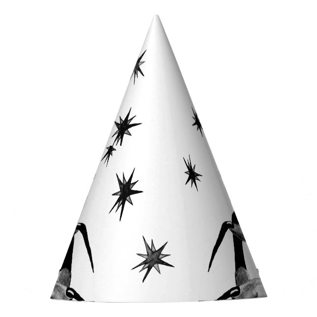 Witchy Stars: Halloween Night Background Party Hat (Front)