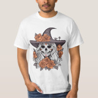 Witchy Sugar Skull with Roses