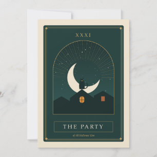 Witchy Tarot Card Halloween Invitation