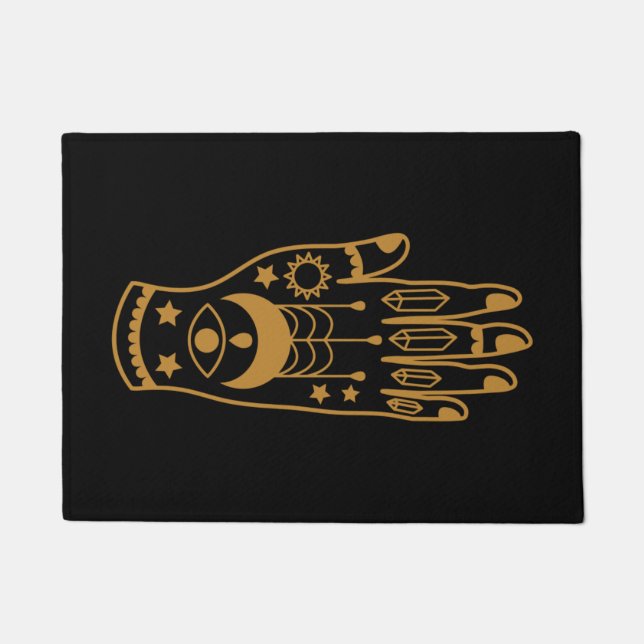 Witchy Tattooed Hand Doormat (Front)