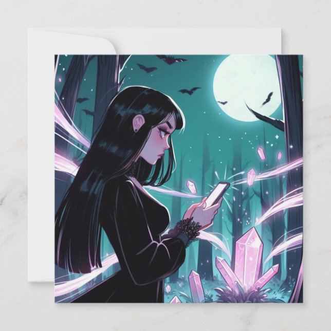 Witchy Themed Birthday Party Invite (Front)