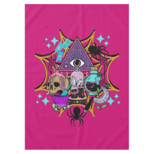 Witchy Vibes and Spiders Tablecloth