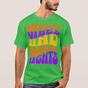 Witchy Vibes Haunted Nights Spooky Retro Halloween T-Shirt