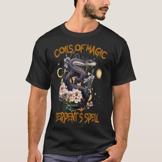 Witchy Vibes Magic Serpent, Coils of Magic Serpent T-Shirt (Front)