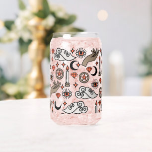 Witchy Vibes Pattern Can Glass