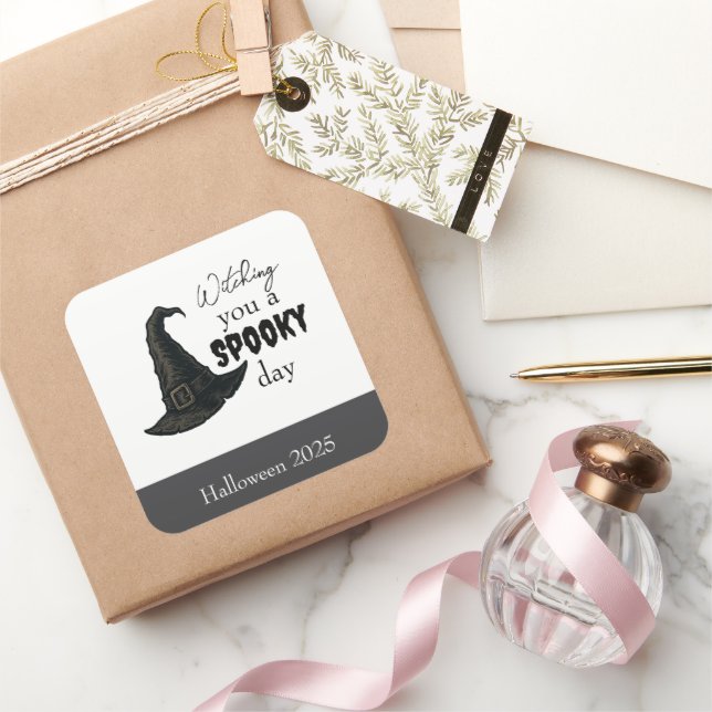 Witchy Vibes - Spooky & Stylish |  Square Sticker (Gifting)