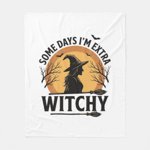Witchy Vintage Halloween Quote Vector Design_1 Fleece Blanket