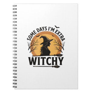 Witchy Vintage Halloween Quote Vector Design_1 Notebook