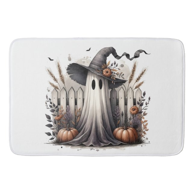 Witchy Welcome – Autumn Magic at the Fence Bath Mat (Front)