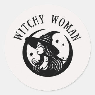 Witchy Woman 3" (pack of 6) Classic Round Sticker