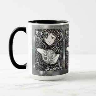 Witchy Woman Artistic Black and White Mug