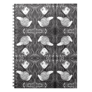 Witchy Woman Artistic Black and White Notebook