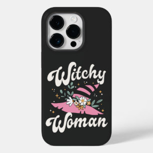 Witchy Woman Funny Pink Witch Halloween Case-Mate iPhone 14 Pro Case