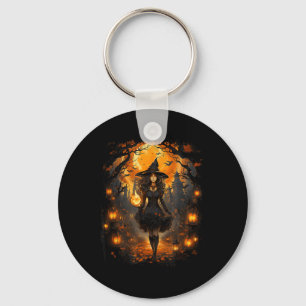 Witchy Woman Girl Halloween Costume Witchcraft Wit Key Ring