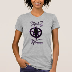 Witchy woman silhouette with pentacle T-Shirt