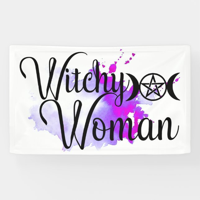 Witchy Woman Watercolor Banner (Horizontal)