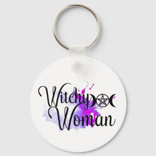 Witchy Woman Watercolor Key Ring