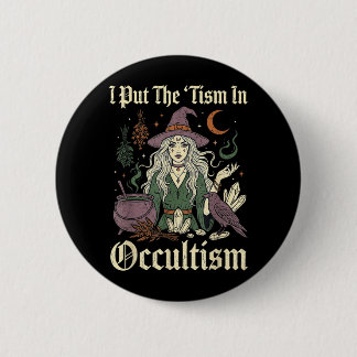 Witchy Woman Wiccan Witches Bruja Feminist Funny 6 Cm Round Badge