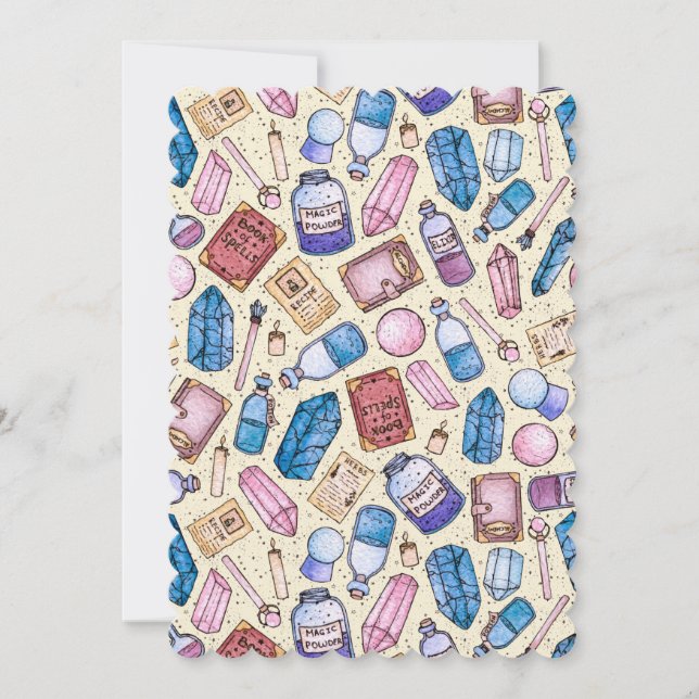 Witchy Wonders Flat Greeting Card (Front)