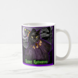 witchycat halloween mug
