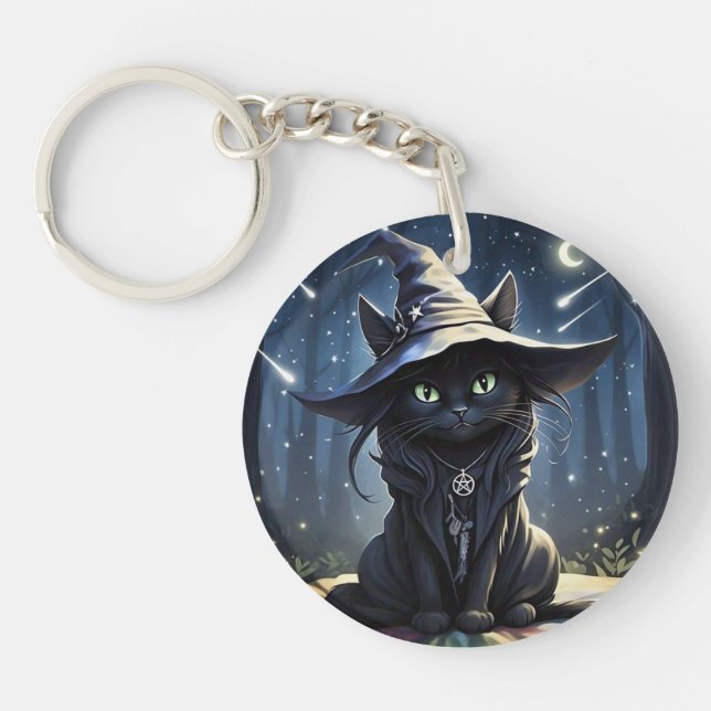 WitchyCat Key Ring (Front)
