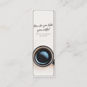 With a Book Bookmark Mini Business Card