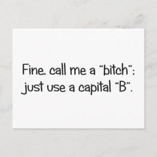With a Capital B Postcard