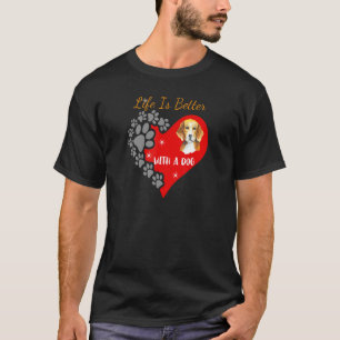 With A Dog  Beagle Design T-Shirt