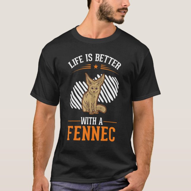   with a Fennec Desert Fox Fennec T-Shirt (Front)