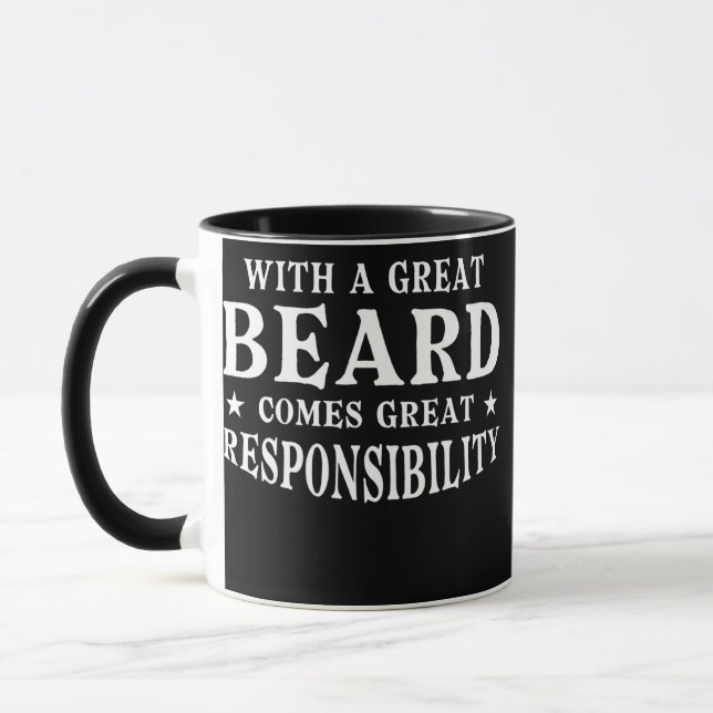 With A Great Beard Comes Great Responsibility Mug (Left)