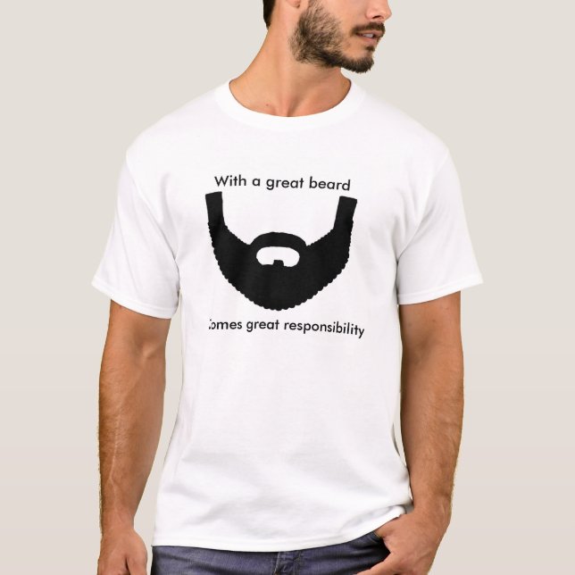 With a great beard (Men's T) T-Shirt (Front)