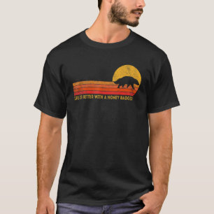 With A Honey Badger  Honey Badger Retro 1 T-Shirt