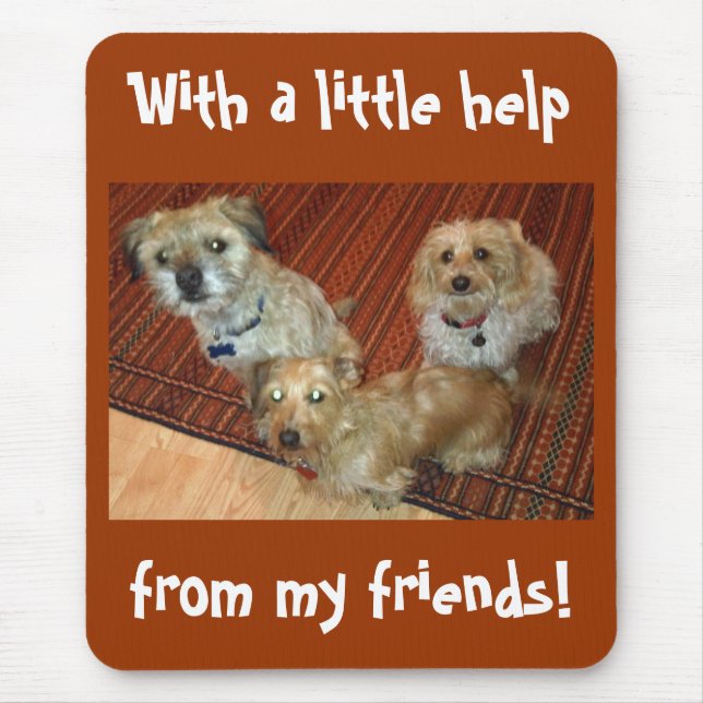 with a little help from my friends mouse mat (Front)