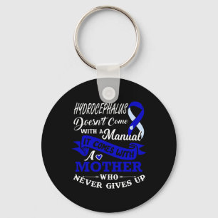 With A Mother Who Never Gives Up Ribbon Key Ring