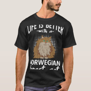 With A Norwegian Forest Cat T-Shirt
