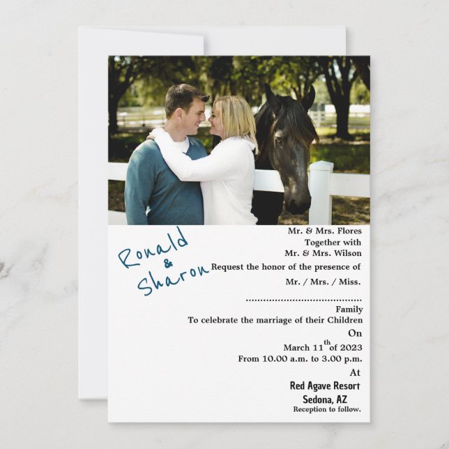 With a Photo  Invitation (Front)